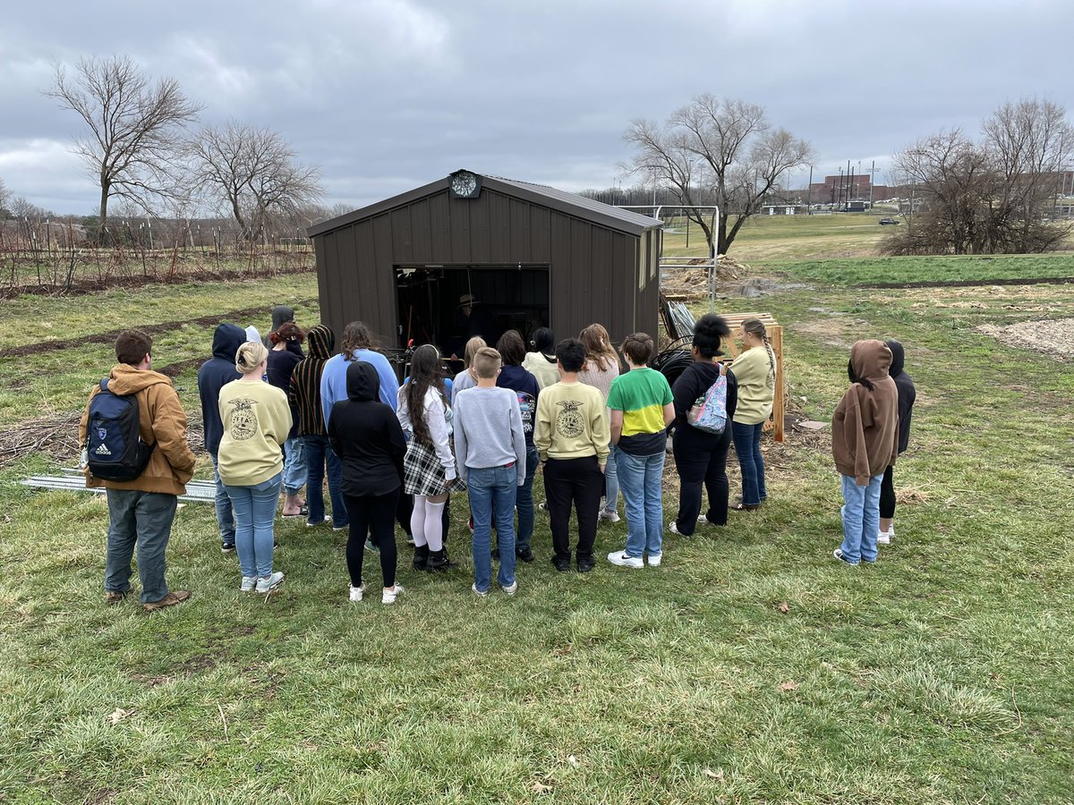 Spending some time with @OlatheCTE <a href="/OlatheGreenTech/">Green Tech Academy</a>  on a sort of blustery day. It was great to have you join us, Mr. Milholm and students!