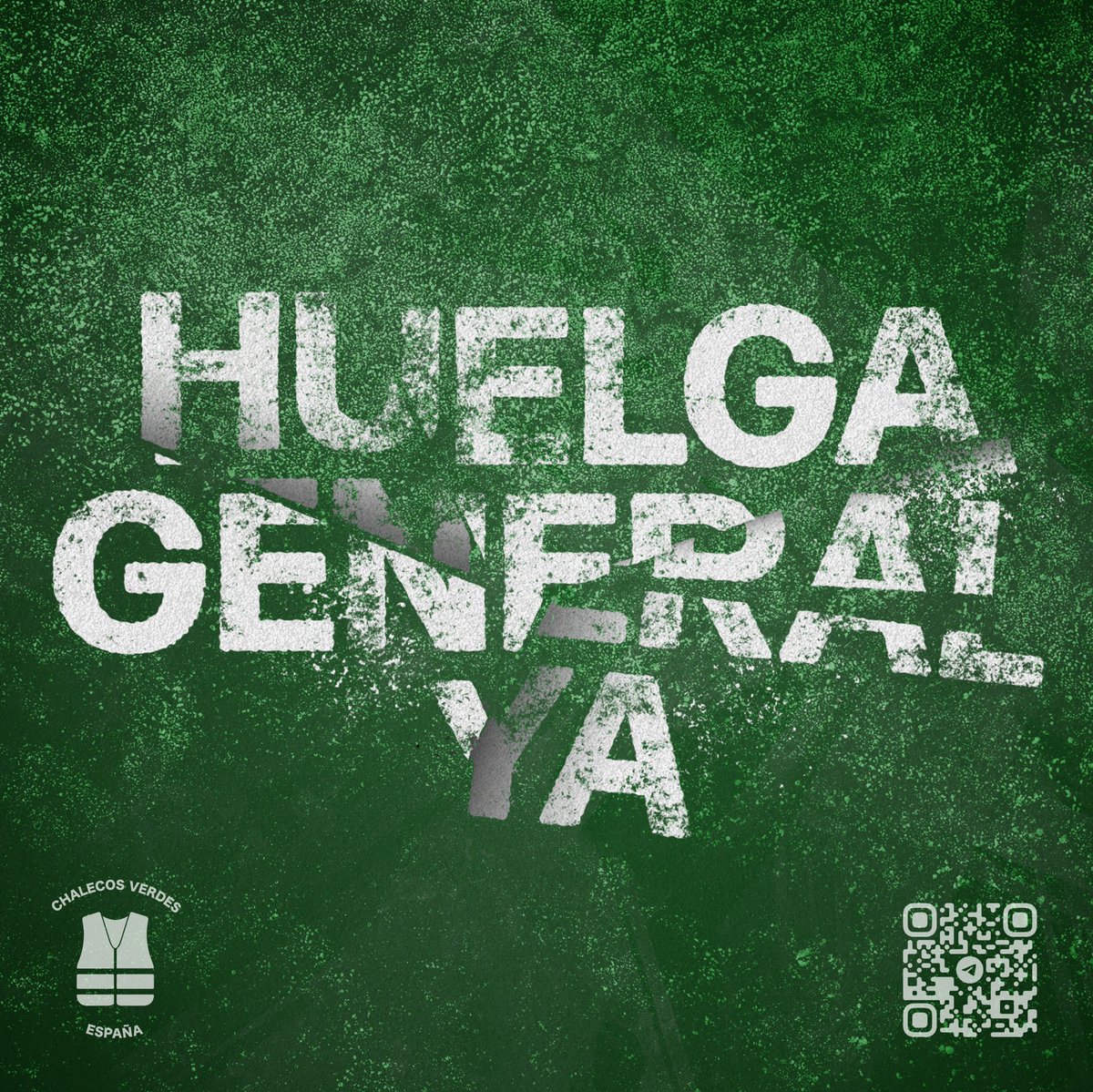 Todo lo que no sea una #HuelgaGeneral indefinida no nos sirve a #ChalecosVerdes 🦺

‼️ Hay que parar toda España, en todos los sectores. Hay que llevar al límite a este Gobierno para poder echarlos del poder y recuperar nuestros derechos.

🔃 ¡PÁSALO a tus contactos!
