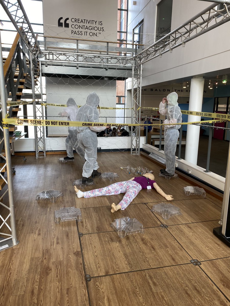 DNield8's tweet photo. BTEC Forensic Science and Applied Science student investigating the scene of the crime. Next week…forensic examination of the evidence @Activate_Learn 🚨 🚨 https://t.co/Akxb8Ebn9U