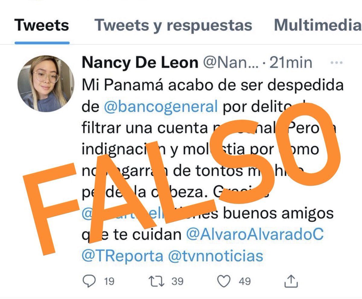 bancogeneral's tweet photo. Banco General desmiente estos tuits. Esta persona nunca ha trabajado en Banco General. Toda la información presentada es falsa.

Agradecemos no comparta información falsa. https://t.co/y4z5M83ziK