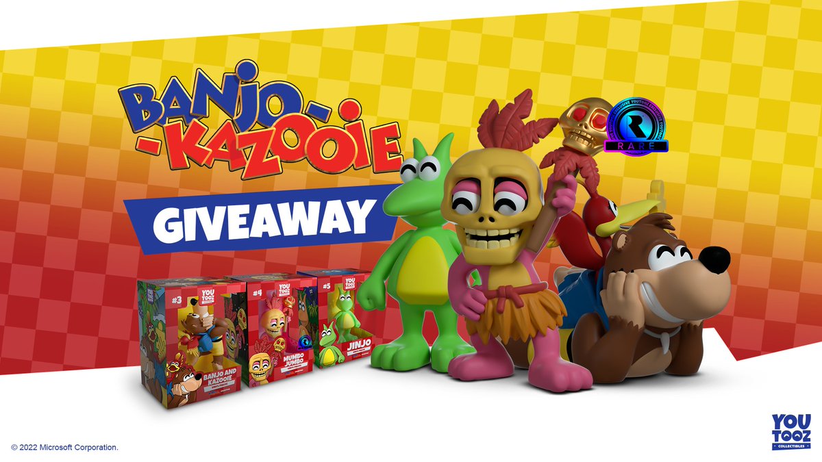 RareLtd's tweet photo. Giveaway time! And on a Thursday no less. What next, fan art on a Monday!? Quickly, before anarchy consumes this account let's give away this adorable Banjo-Kazooie @youtooz trio. Reply telling us your top B-K character and we'll pick a random winner at 5pm tomorrow, March 25th. https://t.co/uEWXAQDm7o