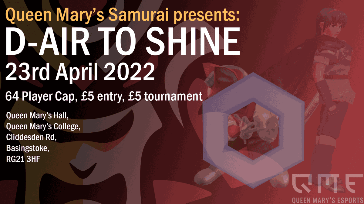 qmsamurai's tweet photo. We are proud to announce D-air to shine!
A 64 player cap Super Smash Bros Melee tournament being hosted at our HQ!
Sign ups are open now! https://t.co/921wRLh5HD https://t.co/wScrQDsF4o