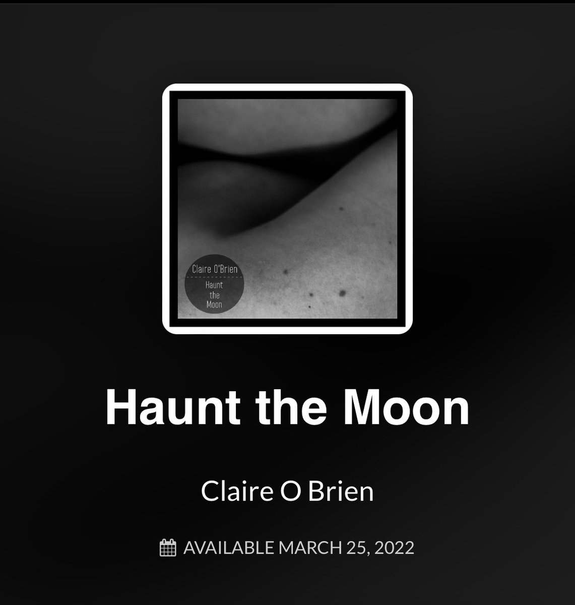 claireobmusic's tweet photo. 1 day to go until the release of 'Haunt the Moon' 🌙
￼
Pre-save the album here: https://t.co/dkHc7vrZRB

#hauntthemoon #albumrelease #irishmusic #ArtsCouncilSupported #ArtsIreland #supportirishmusic #newrelease #newirishmusic #supportlocalmusicians #irishmusicians #supportirish https://t.co/qodLjrCsPx