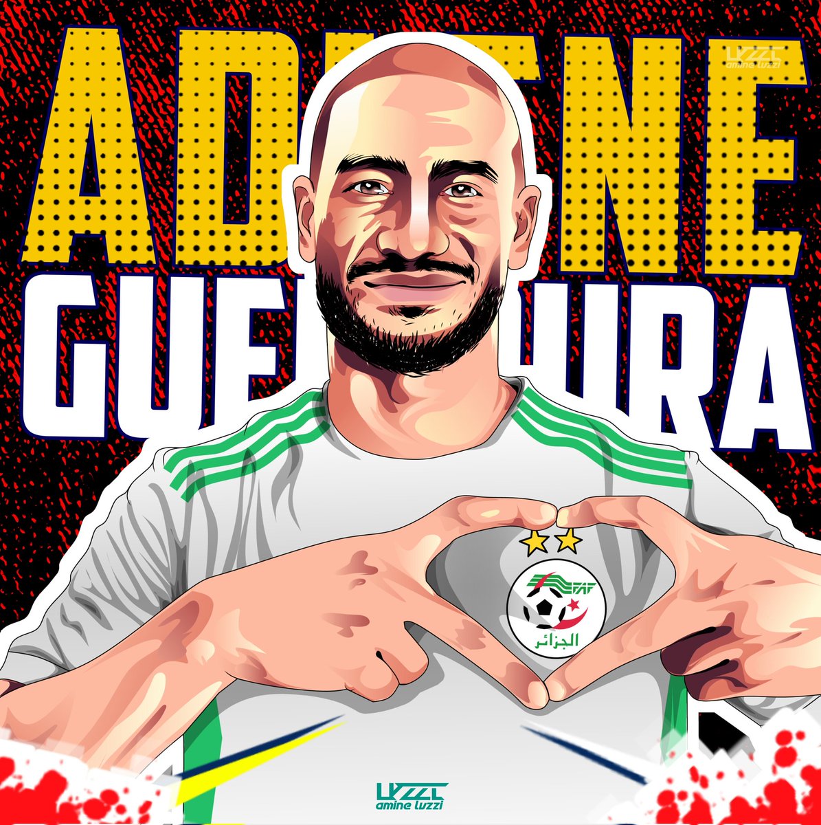 We're happy to see you Back to the team 🔥🚀 @adleneg17 💜
Good luck tomorrow versus cameroun ✈ 
.
.
.
.
.
.
.
.
#adleneguedioura #guedioura #tiribark #dzpower #dzteam #algeria #illustrationart #illustrator #illustrationartists #illustration #illustrations #graphicdesigner