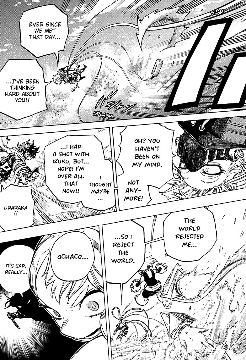 MangaCharge's tweet photo. I hope we're done focusing on Deku's dumb child reaction to being told someone likes him
After the War is over, this could be a point to talk about, but now it feels like a meaningless detour
Uravity and Froppy vs. Toga is how the fight should be
#MHA
#MHA347
#MHA348
#manga https://t.co/DW7cshOXAY