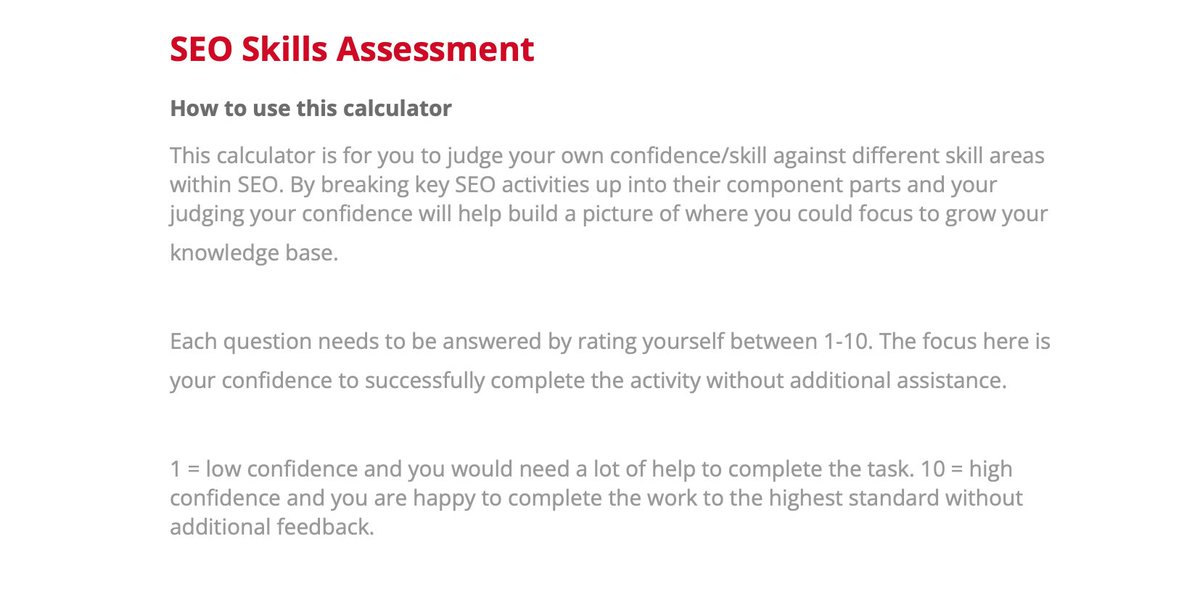 I like how the queries truly test your understanding of some #SEO requirements. 

If you are just learning or want to know which part of SEO you're yet to master take this skill assessment compiled by @chrisgreenseo and shared by @kwatier

https://t.co/aaj3eAdrJP https://t.co/yQJxXw0eGp