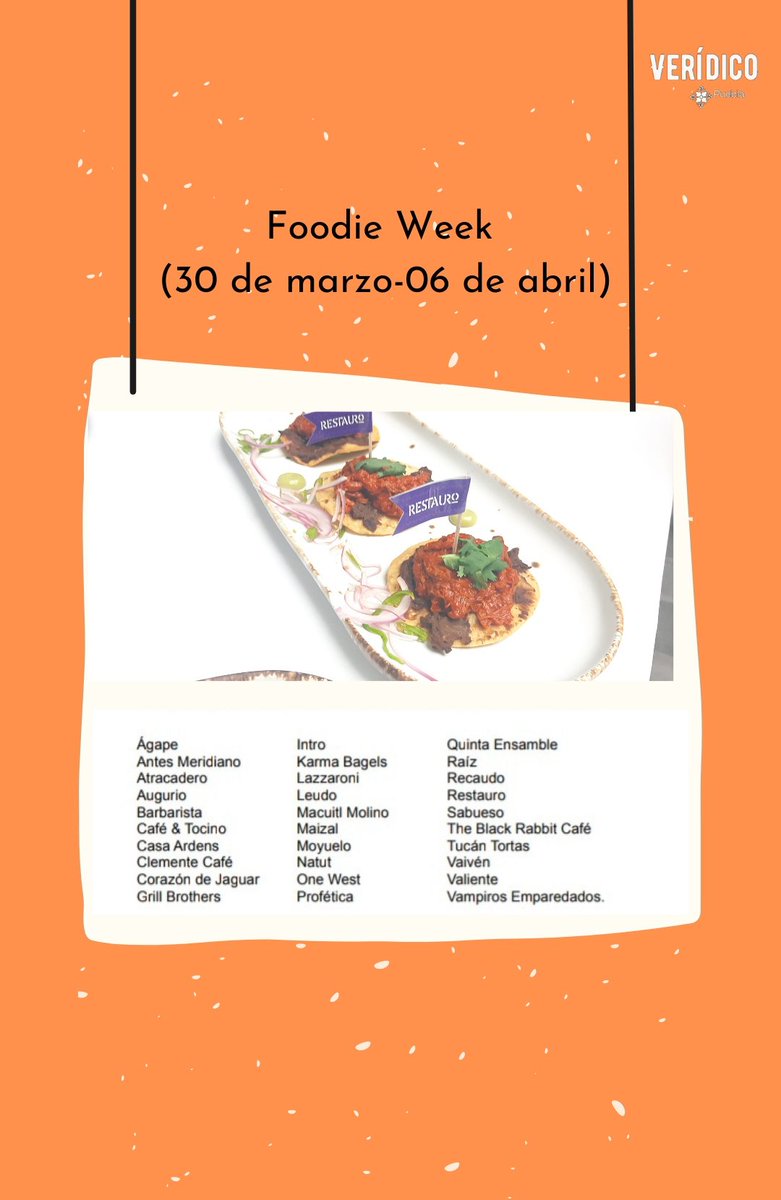 Veridico_MX's tweet photo. #PorSiTeLoPerdiste
#PorSiNoLoViste
#Reactivación
Estos restaurantes poblanos darán precios preferenciales de sus menús completos como parte de la #FoodieWeek, que será a partir del 30 de marzo 😋🥙🫕🥣🥘😋
Pretenden repuntar hasta el 25% sus ventas, en dicha temporada
⬇️⬇️ https://t.co/hHEpKtHnTt
