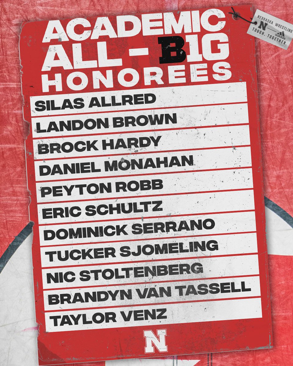HuskerWrestling's tweet image. Effort. Attitude. Always.

Congratulations to our 𝟏𝟏 Academic All-B1G honorees 📚