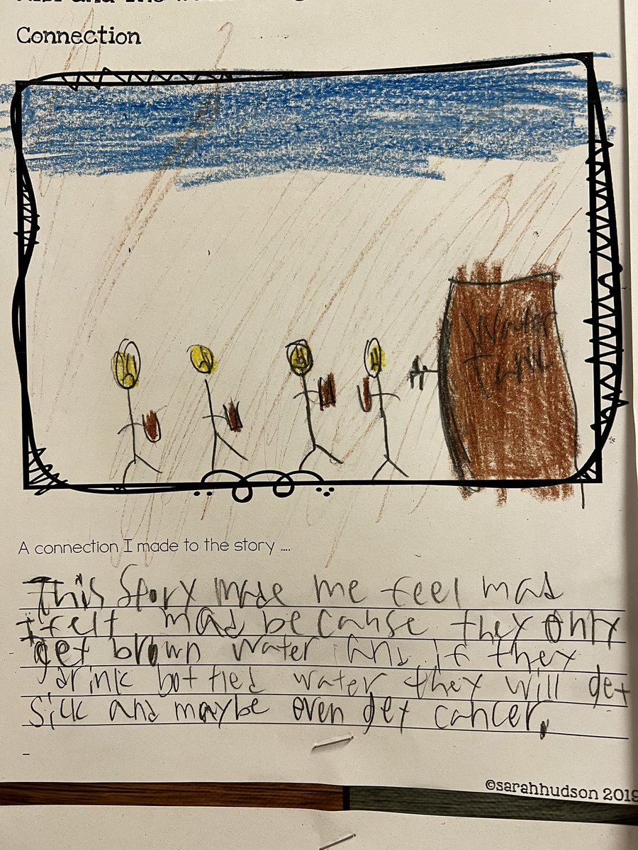 ms_donofrio's tweet photo. March 22 was #WorldWaterDay . Ss have been lrning abt the Indigenous water crisis, abt @AutumnPeltier1 , &amp; y Indigenous communities don’t have access to clean💧.We read “Nibi’s Water Song” to help us understand. Ss had lots of emotions &amp; are curious to learn more abt this issue! https://t.co/taeLQPdhyD