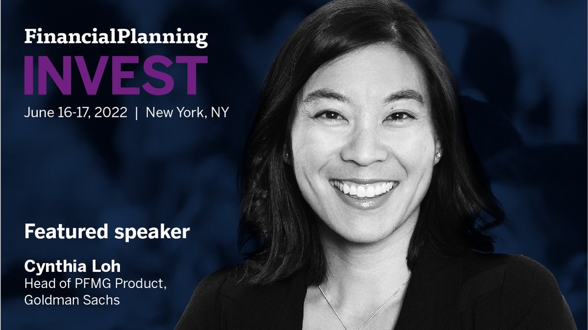 Join the fireside chat with Cynthia Loh (<a href="/CynthiaLoh1/">Cynthia Loh</a>), Goldman Sachs' (<a href="/GoldmanSachs/">Goldman Sachs</a>) Head of PFMG Product, at #FPINVEST, to discuss the tech offerings expanding digital advice. Register today. trib.al/f5hlUjC #fintech