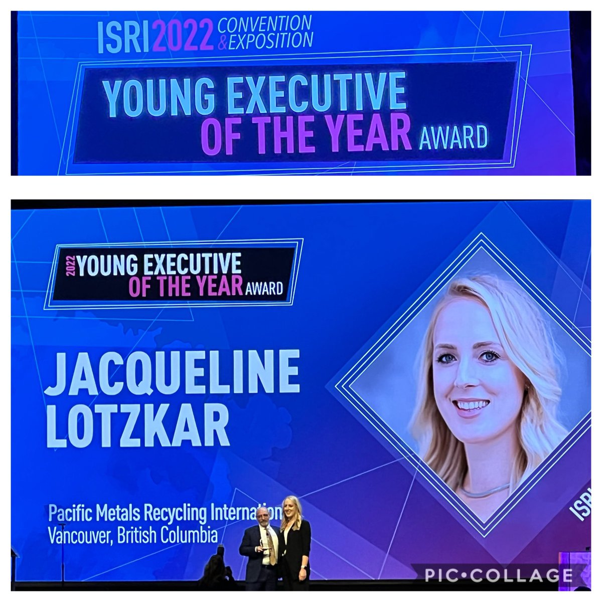 WeAreReMA's tweet photo. Congratulations to 2022 ISRI Young Executive of the Year Award recipient Jacqueline Lotzkar! We are so proud of you and all of your accomplishments thus far, and cannot wait to continue to be a part of your journey! #ISRI2022  #ISRIYE https://t.co/XoVAywsMOq