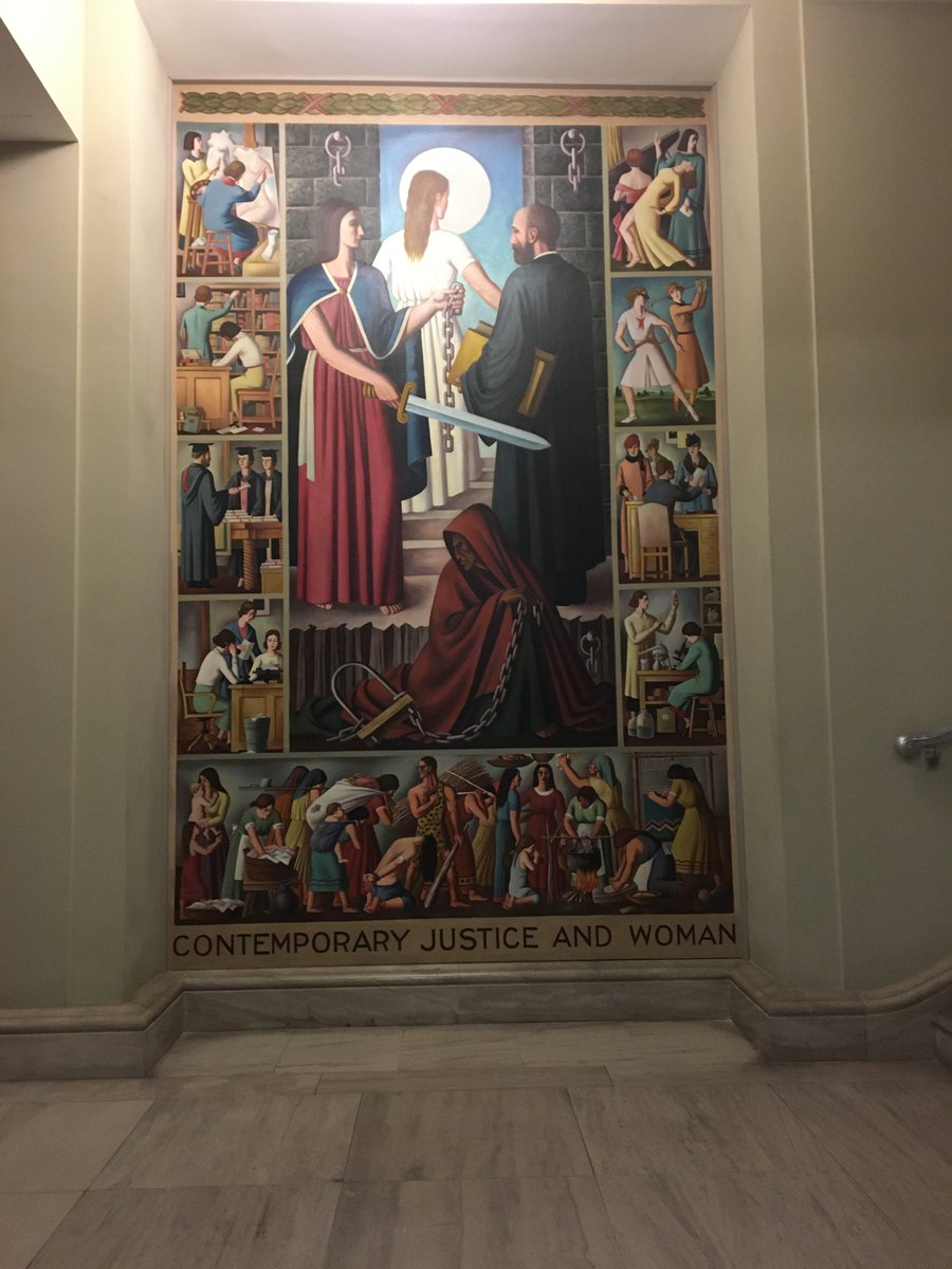 Lara M Brown (@larambrownphd) on Twitter photo One other picture from <a href="/TheJusticeDept/">U.S. Department of Justice</a> -- a mural from the 1930s from the entryway on Constitution Ave., depicting women & justice -- worth considering the long road and the miles left to travel. One other picture from <a href="/TheJusticeDept/">U.S. Department of Justice</a> -- a mural from the 1930s from the entryway on Constitution Ave., depicting women & justice -- worth considering the long road and the miles left to travel.