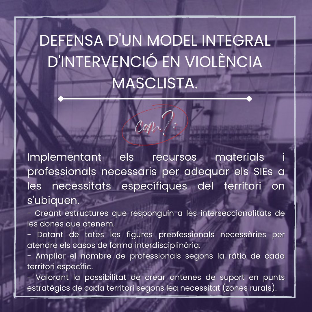 dignitatsies's tweet photo. 2. Defensa d'un model d'intervenció en violència masclista on es posi la veu i les necessitats de les dones que atenem al centre.

#DignitatSIEs
[4/5]
👇 https://t.co/krjUiQEwxU