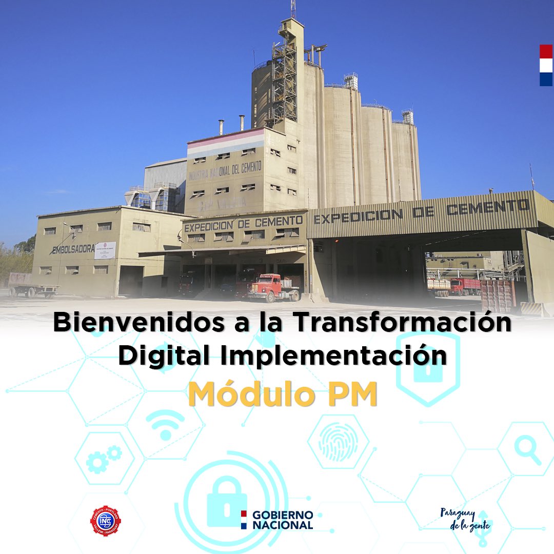 INCParaguay's tweet photo. 𝐈𝐧𝐢𝐜𝐢𝐚 𝐩𝐫𝐨𝐲𝐞𝐜𝐭𝐨 𝐝𝐞 𝐢𝐦𝐩𝐥𝐞𝐦𝐞𝐧𝐭𝐚𝐜𝐢ó𝐧 𝐝𝐞 𝐒𝐀𝐏 𝐌𝐚𝐧𝐭𝐞𝐧𝐢𝐦𝐢𝐞𝐧𝐭𝐨 𝐝𝐞 𝐏𝐥𝐚𝐧𝐭𝐚 (𝐏𝐌).

🔗https://t.co/162t5ocXmi

#ParaguayDeLaGente 💪🏼 https://t.co/rf9PrJb0yX