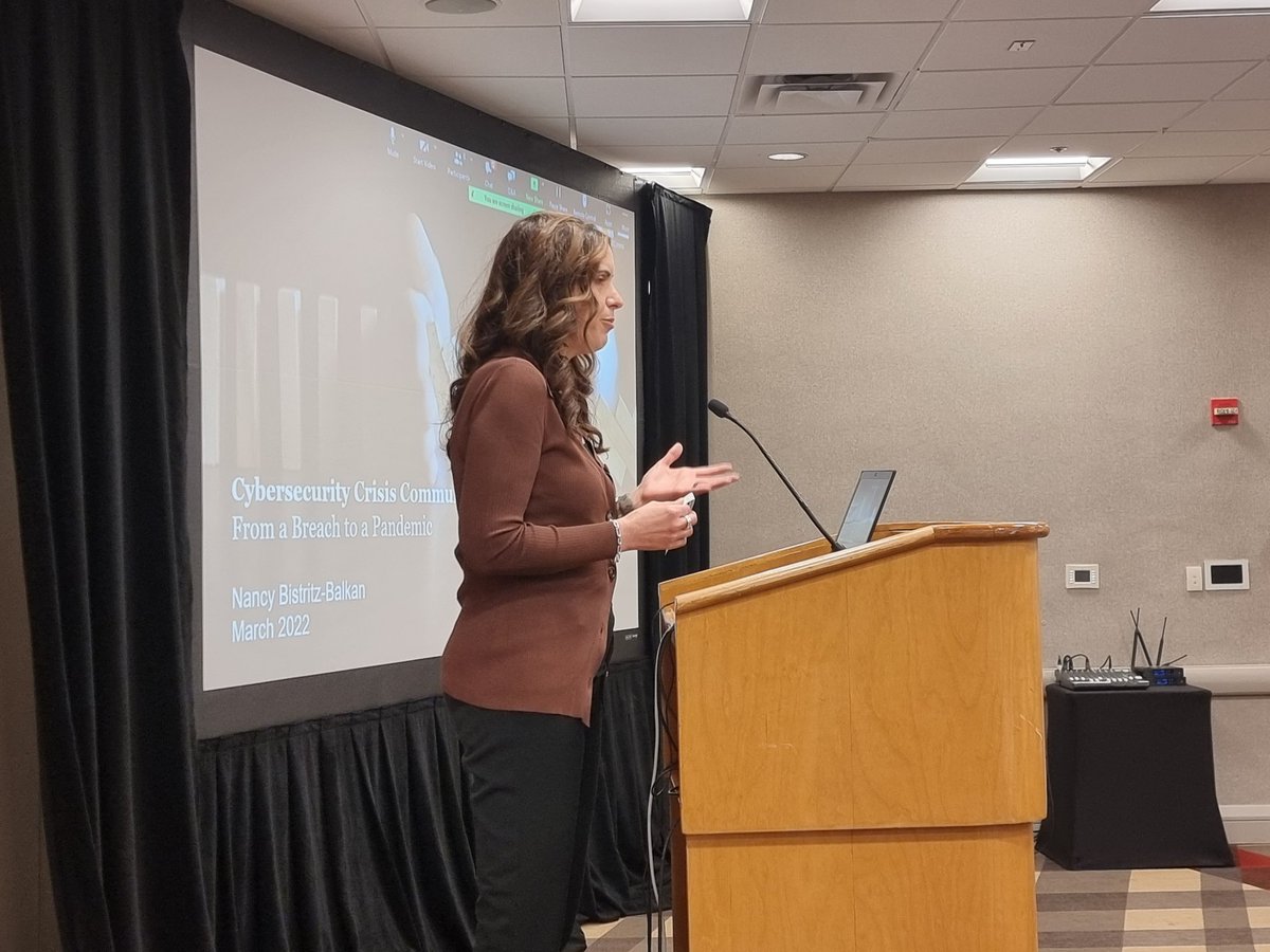 ThePWorld's tweet photo. Next on stage at #CCBC18 in Atlanta is Nancy Bistritz Balkan from Purchasing Power. She is covering cybersecurity #crisis #communications. https://t.co/GxSs9129NH