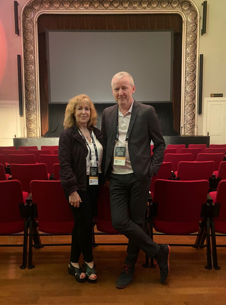 Our lead actress Bríd Ní Neachtain and co-director Peter Murphy are at @SonomaFilmFest for our Northern Californian Premiere today! Go raibh míle maith agaibh everyone who came to see @roiseandfrank! 🐶🇺🇸 #RóiseandFrank #SIFF2022 #sonoma #Cine4 @MacallaTeo
