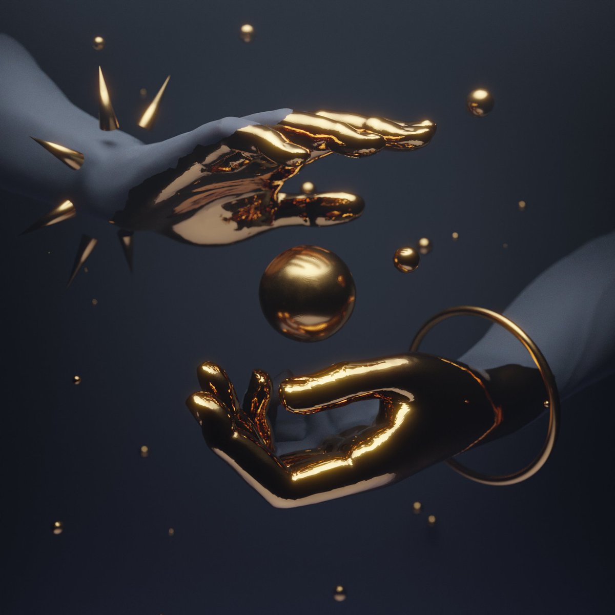 odeus_null's tweet photo. - Midas Touch -
#3D #3dart #blender https://t.co/yS1oW5fV0s