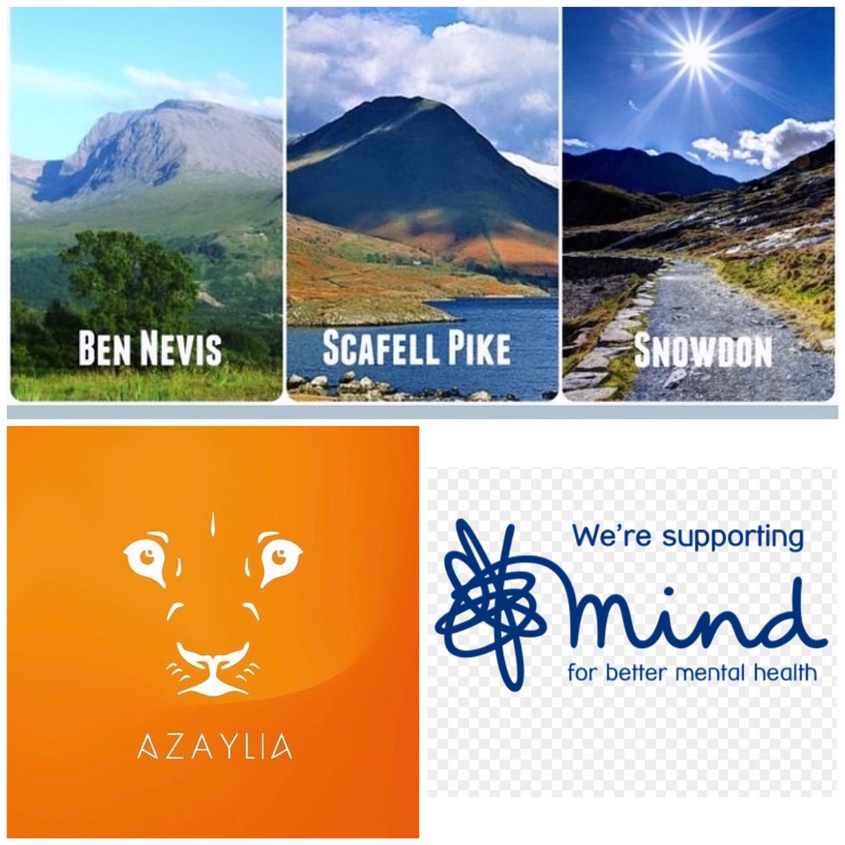 On the 22nd April 2022 I’m going to attempt the 3 National Peaks in under 24hours!!! (Solo) I’m raising money for 2 charities called THE AZALYIA FOUNDATION and MIND! justgiving.com/crowdfunding/m…