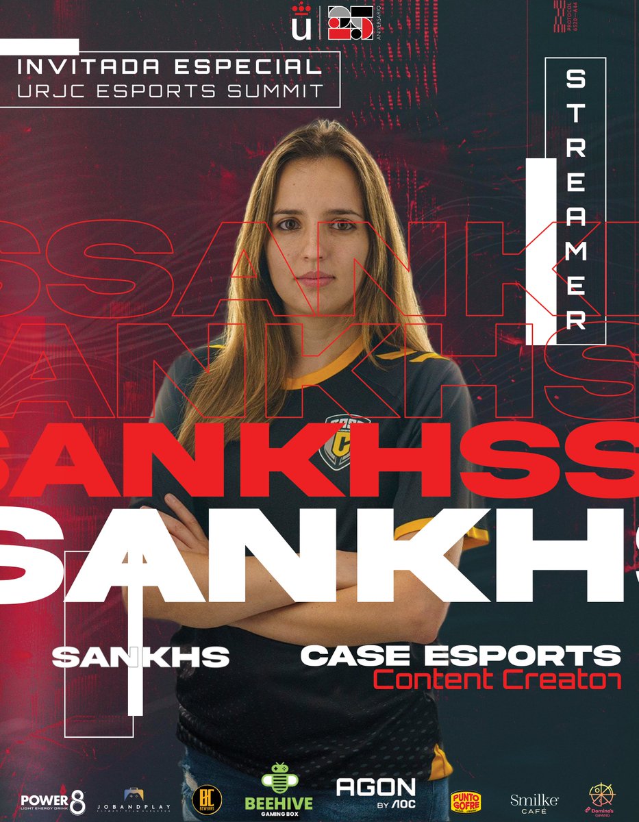 También tendremos con nosotros a <a href="/SaNkHs94/">SaNkHs</a> de <a href="/CaseEsports/">Case Esports 🟡</a>, la streamer más todoterreno de Twitch!! 👀👀
Un día puedes verla marcando golazos en FIFA, dando mochazos en VALORANT o un Just Chatting de los más divertidos.