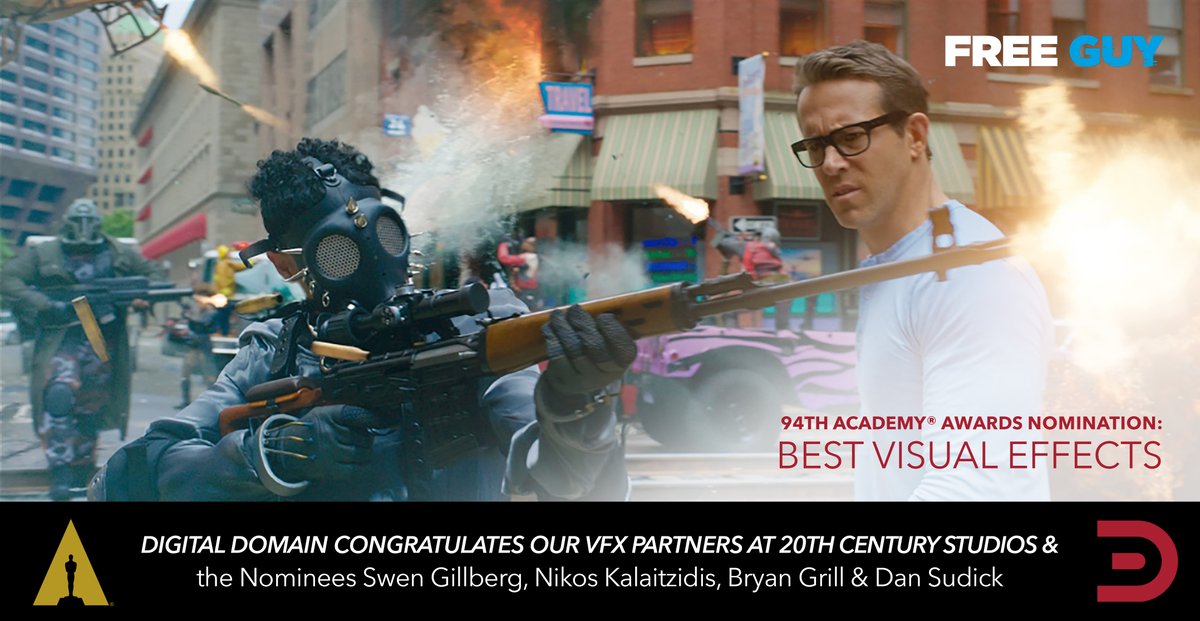 GuyMariusSagna's tweet photo. RT DigitalDomainDD The countdown is here! We couldn't be more proud to have to two of the films we contributed #vfx to nominated by the Academy and contending for an Oscars award this weekend. Congratulations to all the nominated teams! 👏 🎬 🎉 #freegu… https://t.co/pxQge9btcD