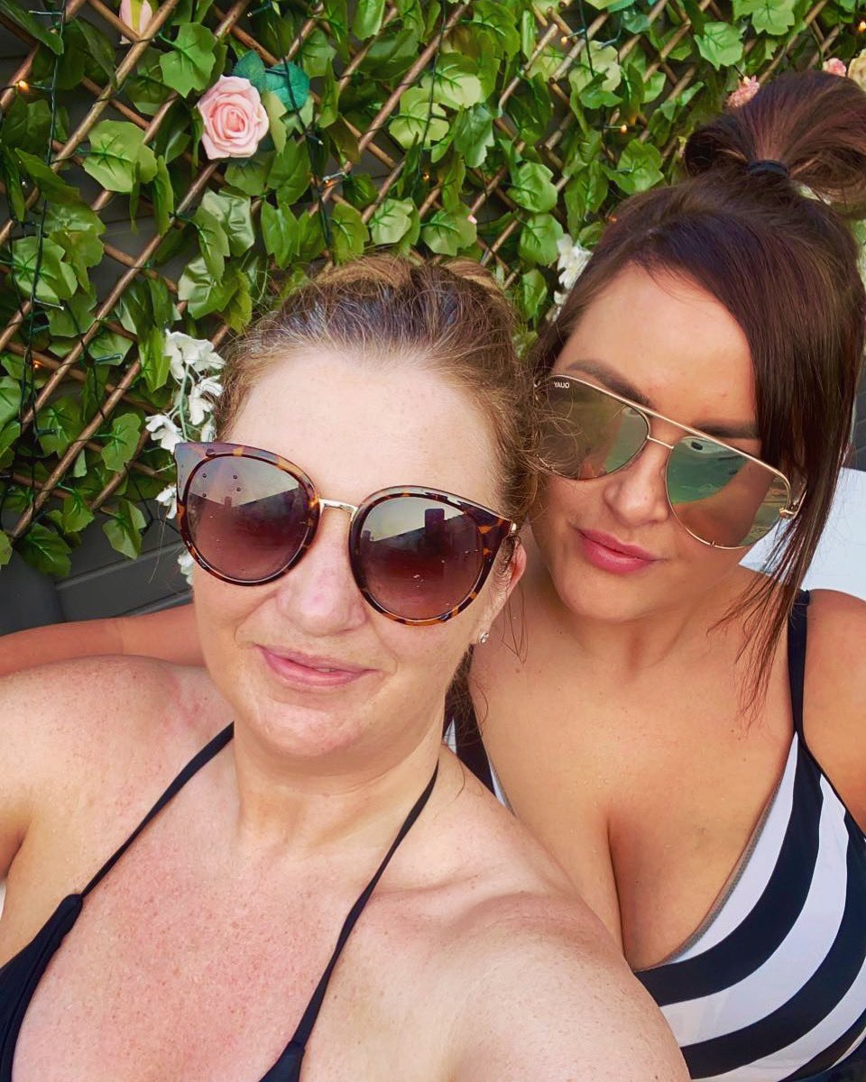 Domi2691's tweet photo. Holiday vibes with the bestie!Pretending we’re in Ibiza not Northumberland 🥂☀️ https://t.co/lSAV9i5FR3