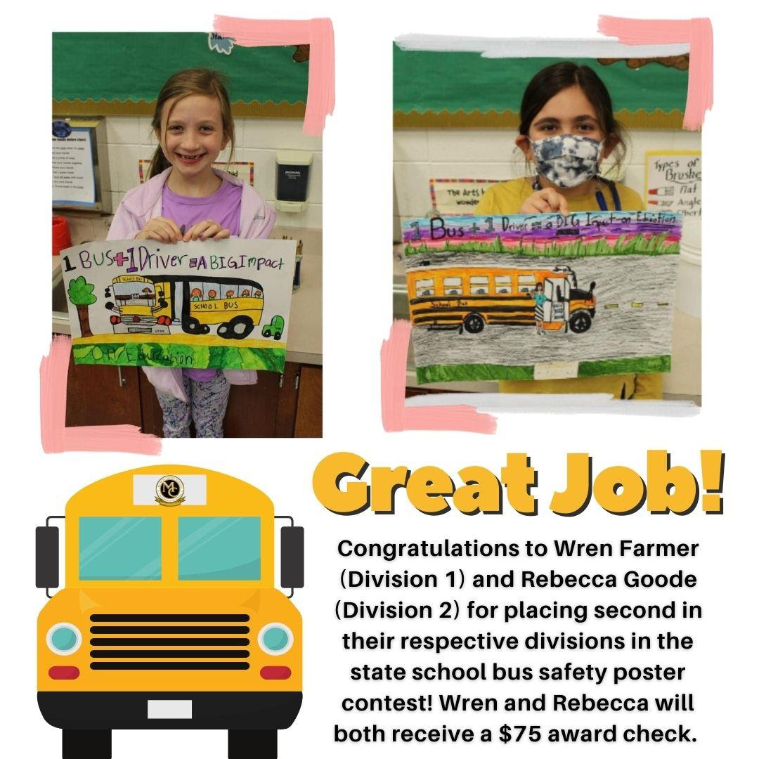 monroe_schools's tweet photo. Congratulations, Wren and Rebecca! Great job! #LearnGrowSuceed #CommittedtoExcellence #BusSafety https://t.co/GiKCD0BIV1