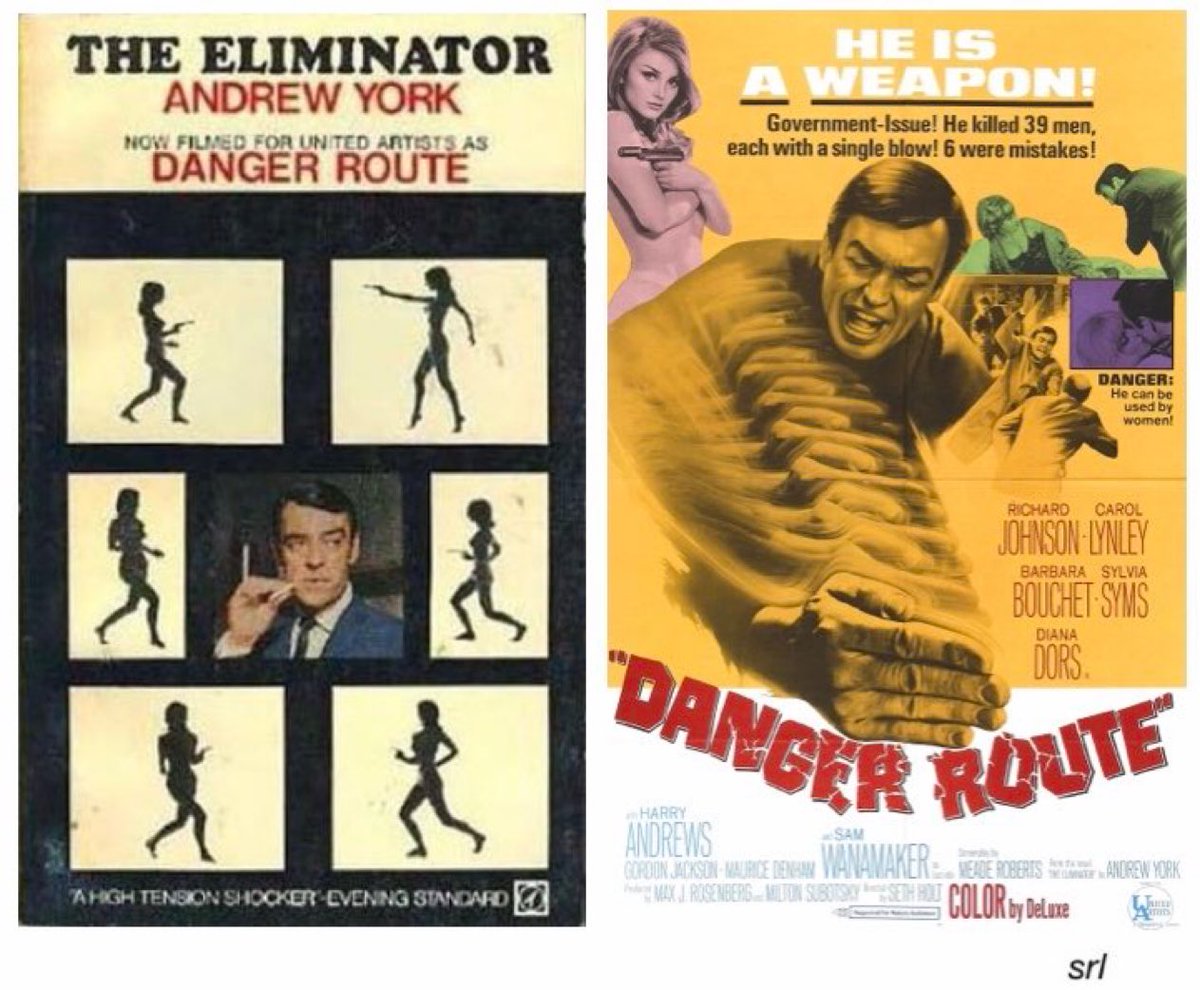 9pm TODAY on @TalkingPicsTV 

The 1967 #Action #Spy #Thriller film🎥 “Danger Route” directed by #SethHolt & written by #MeadeRoberts

Based on #AndrewYork’s 1966 novel📖 “The Eliminator”

🌟#RichardJohnson #CarolLynley #BarbaraBouchet #SylviaSyms #DianaDors #GordonJackson