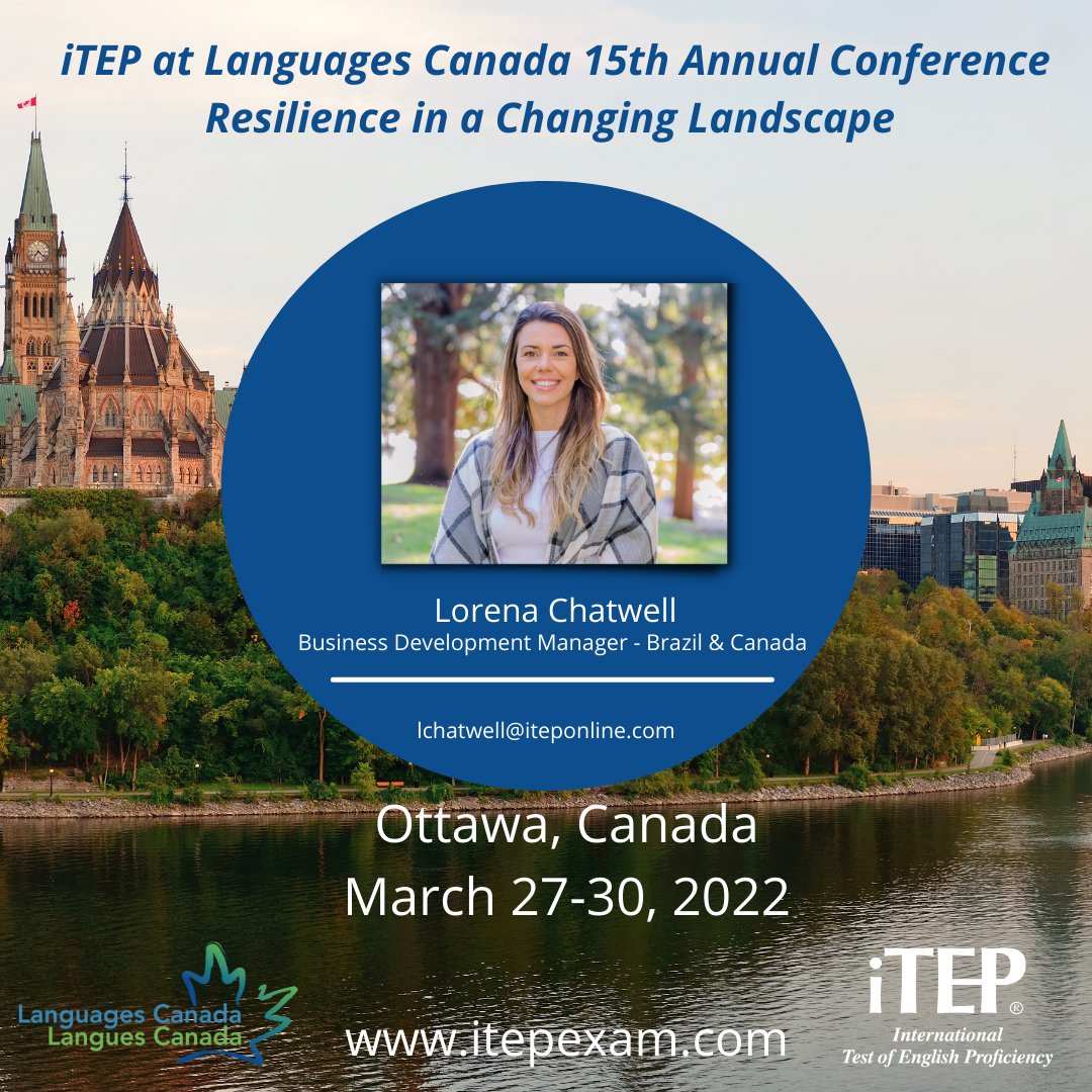 iTEP_exam's tweet photo. Hello, Canada 🇨🇦 iTEP is coming to Ottawa! We are very pleased to exhibit at the Languages Canada 15th Annual Conference. Come by our booth #15 to talk to learn more about iTEP's suite of exams 💻
#iTEP #iTEPexam #Englishtest #iTEPCanada #LanguagesCanada #ESL #Ottawa https://t.co/92l33T2src