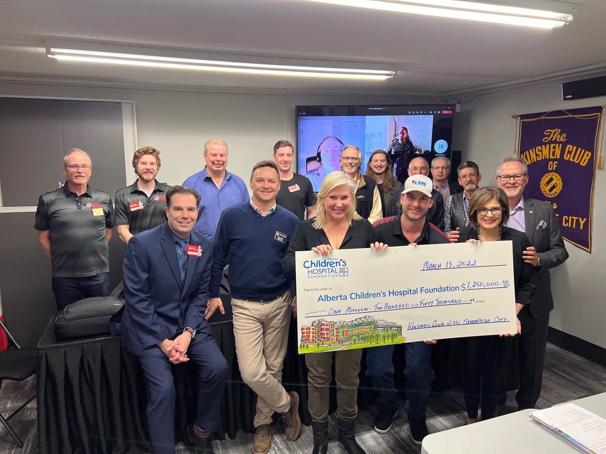 We are so humbled by the generosity and support of the Kinsmen Club of Stampede City. The 2021 Children's Hospital Lottery raised an incredible $1.25 MILLION for kids in our community. Thank you <a href="/SCKinsmen/">StampedeCity Kinsmen</a> for 30 years of helping kids! ❤️