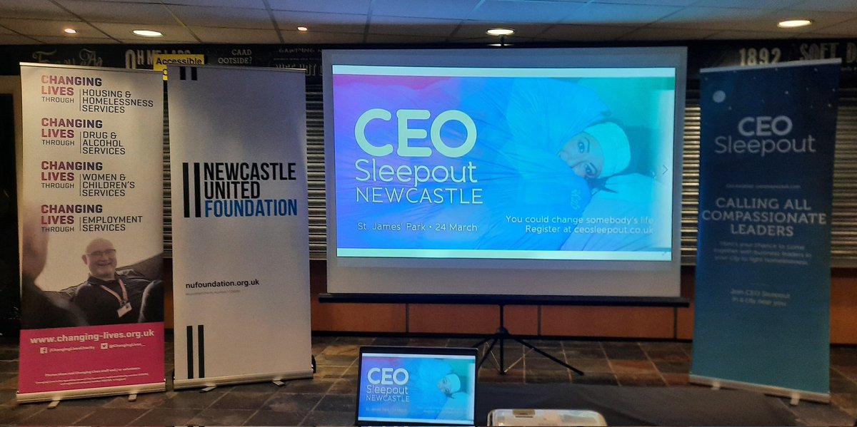 ChangingLives__'s tweet photo. Our Corporate Fundraising Manager Alice is sleeping out at St. James' Park tonight to raise awareness and vital funds for our services. 

Thank you to all the business leaders who have chosen to give up their beds tonight. #ceosleepout #Newcastle https://t.co/DAgAVn25rZ