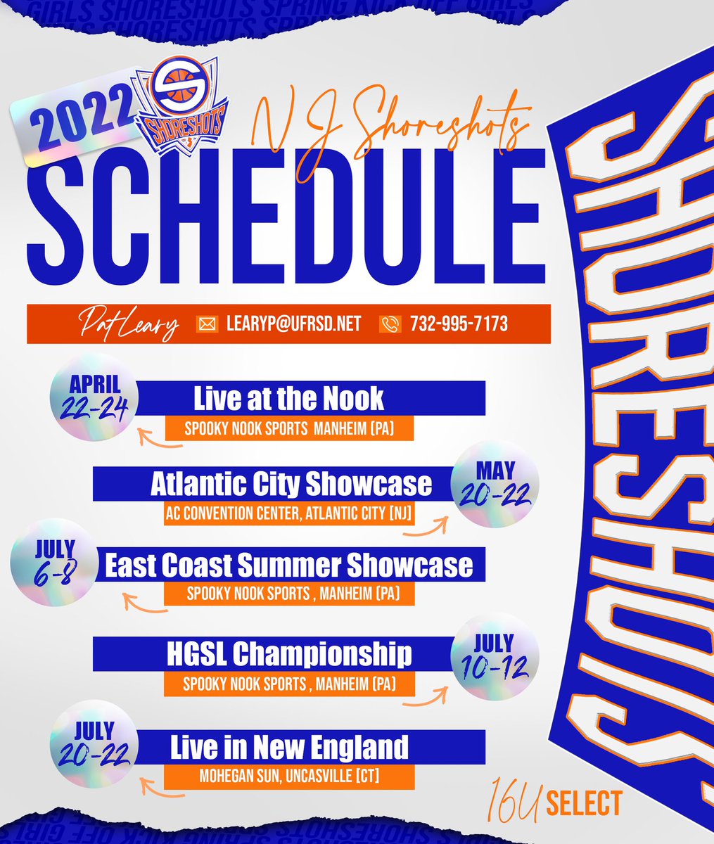 NJ Shoreshots Girls- HGSL (@shoreshotsgirls) on Twitter photo U16 Select ready to roll this season with a brand new squad. Competitive group with a ton of solid players. Coach Pat Leary is ready to roll with this talented group! <a href="/PatrickLeary36/">PatrickLeary36</a> <a href="/TinyGreenNBS/">Coach Tiny Green</a> <a href="/hgsl_girls/">Hoop Group Girls</a> @NJShoreshots16u U16 Select ready to roll this season with a brand new squad. Competitive group with a ton of solid players. Coach Pat Leary is ready to roll with this talented group! <a href="/PatrickLeary36/">PatrickLeary36</a> <a href="/TinyGreenNBS/">Coach Tiny Green</a> <a href="/hgsl_girls/">Hoop Group Girls</a> @NJShoreshots16u