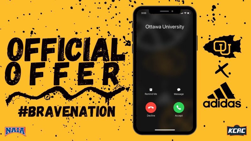 TDavis2022's tweet photo. After a great conversation with @Official_HM3 im blessed to announce i’ve received my first offer from Ottawa University! #BravesNation🖤💛 @braveshoops @WebsterHoopsTW https://t.co/802vEPEOdq