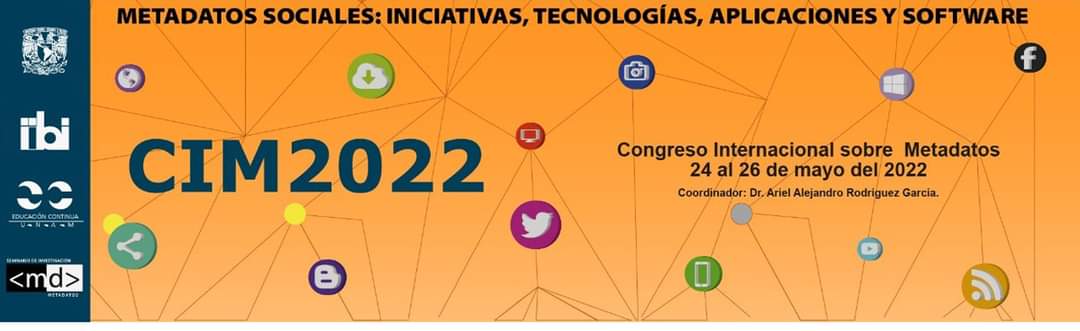 activistica's tweet photo. #RecomendadoActivistica
¡Ya está aquí! Inscríbete al Congreso Internacional de Metadatos 2022 #CIM "Metadatos sociales: iniciativas, tecnologías, aplicaciones y software" en:  https://t.co/yeD3etBCWs y https://t.co/Ux39kKfWB1 https://t.co/lokaScLurf