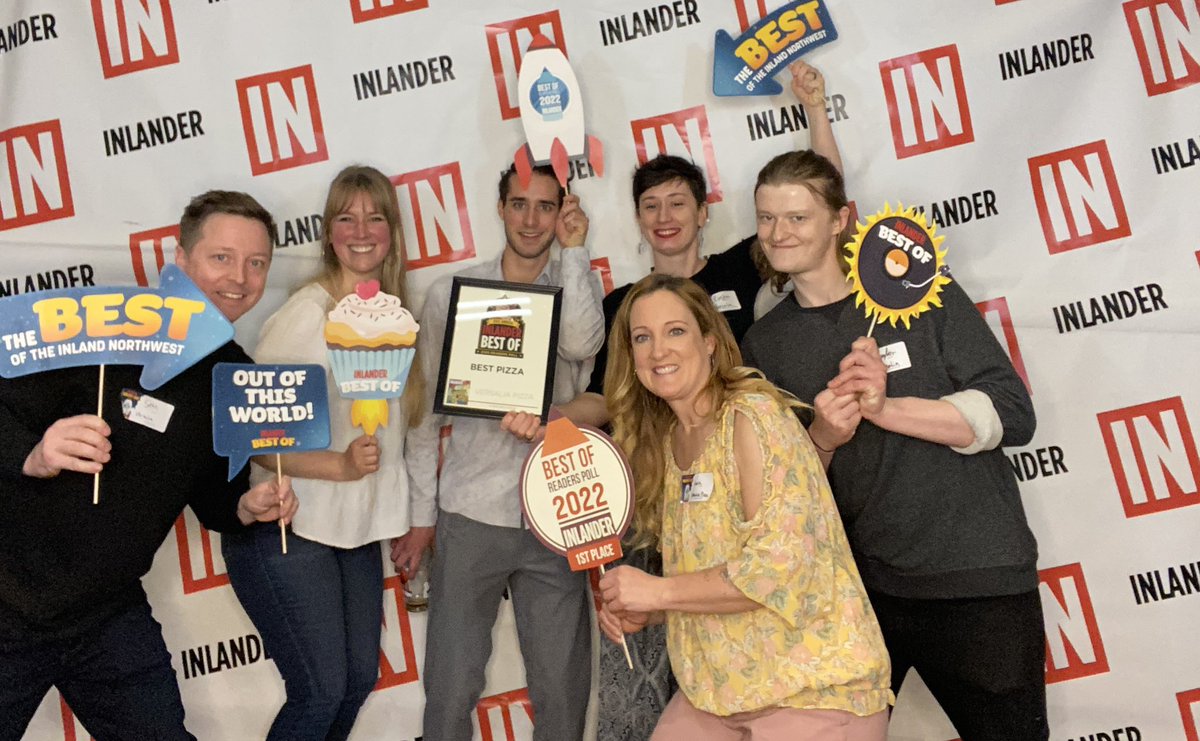 What an honor!!! We are so proud of our team, and so thankful for all of you all that took the time to vote for us as the best pizza in Spokane!