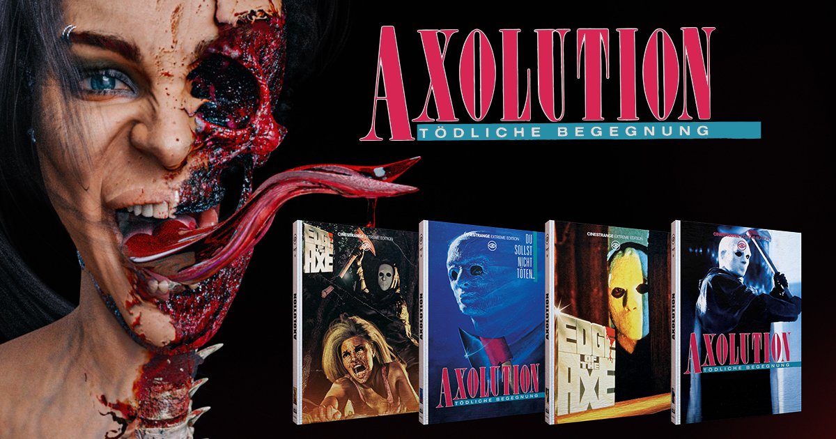 Axolution - Tödliche Begegnung: Jetzt vorbestellbar in 4 Mediabooks von Cinestrange Extreme: bit.ly/3IC0lCu