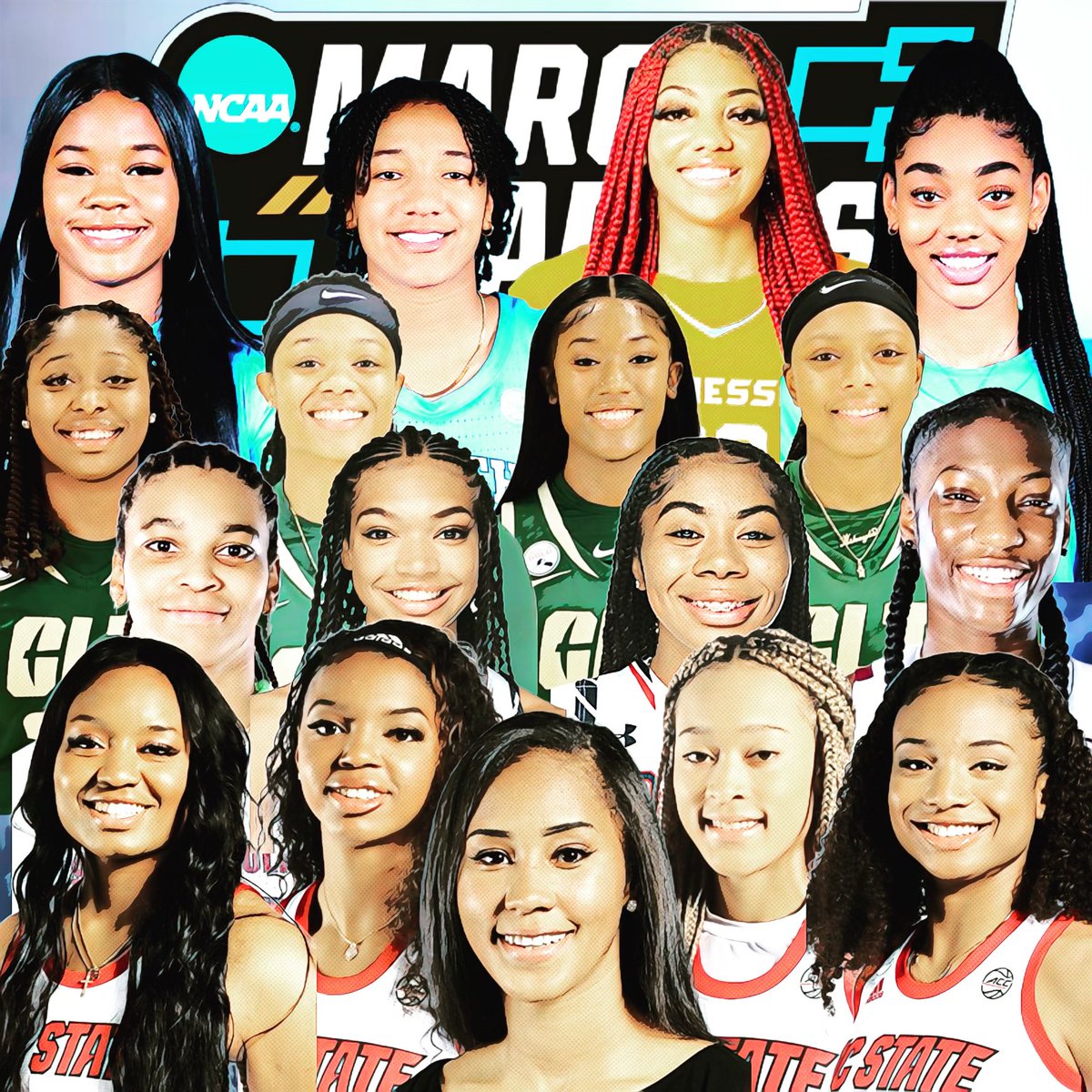 GarnerFlames's tweet photo. We are so proud of all of our Flames alum who got to experience @MarchMadnessWBB ! Good luck to those who are still competing. We are NEUTRALLY cheering you on from the sidelinesโฆheavy on the NEUTRAL.๐ฅ๐ฅ๐ฅ #FlamesForLife https://t.co/EeNY7IvoTa