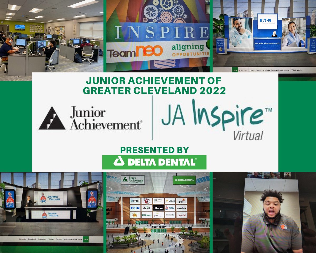 Thank you to the hundreds of students who logged on today for JA Inspire! We hope you enjoyed learning more about our great partner companies on your career journey! Special thanks to our Title Sponsor, Delta Dental of Ohio, and all our sponsors and booth companies!