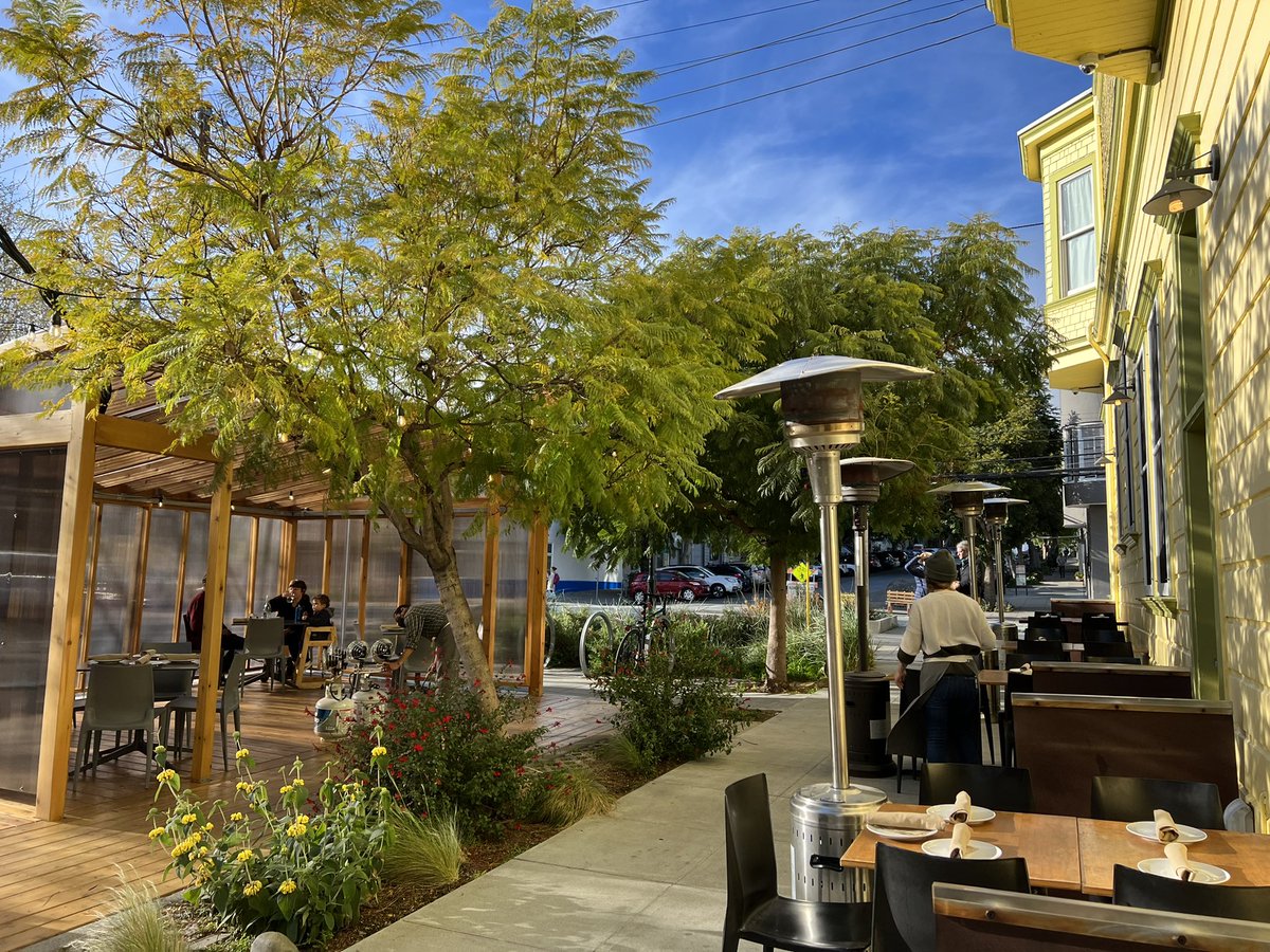 Piccino’s sidewalk is a model for what SF streets could be if we reapportioned more space for people.

One of the best places in town to eat outside in the afternoon sun.