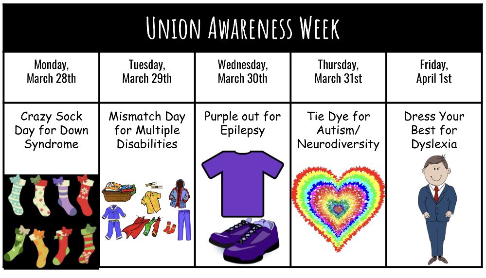 A huge shoutout to our Special Education Department for planning Union’s 2nd Annual Awareness Week! Join us in celebrating that #WEareBetterTogether! #WEareLakota