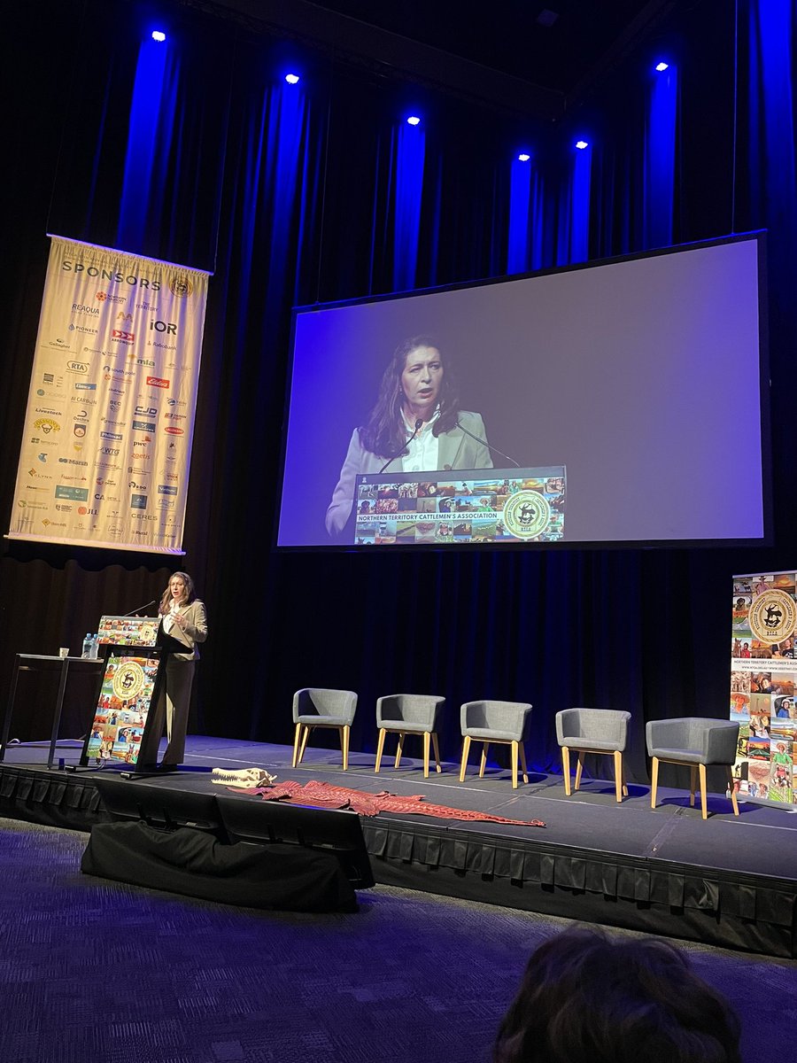 AustAgCo's tweet image. Senator Susan McDonald highlights internet connectivity as a key issue in northern Australia. 
AACo only has 1% of its land connected to the internet. It will always be a limiting factor. 

#NTCA2022