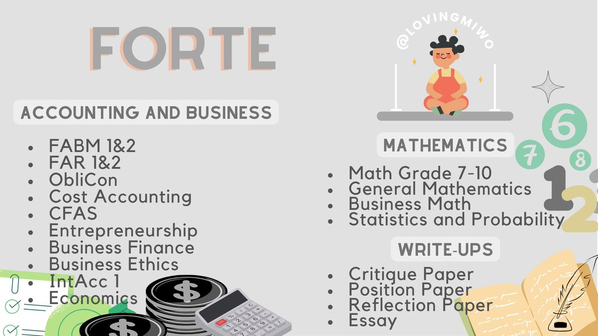 lovingmiwo's tweet photo. ╰ Hola! It's accrual world, lots of academic requirements. 

I am you accounting and math-geek commissioner. Let me help you with your backlogs. ヾ(•ω•`)o 

ヾest. november 2021 
ヾdrop your inquiries &amp; concerns 

•` proofs &amp; feedbacks - #alicommproofs https://t.co/GsXLBnJgrx