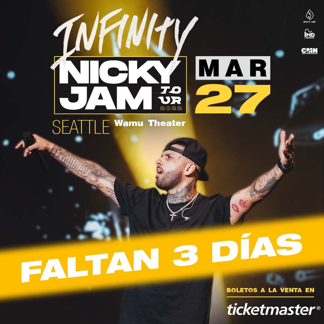 NickyJamPR's tweet photo. Seattle 💪 #InfinityTour
Tickets: https://t.co/tlqxDF7Juk https://t.co/hkUWT6Vrlk