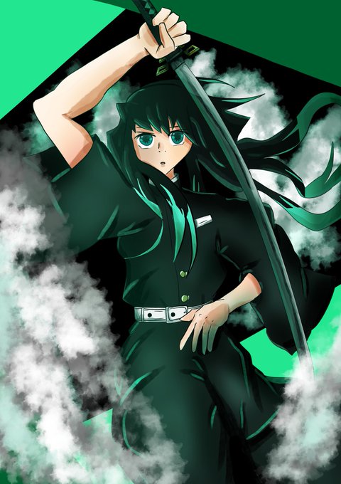 イケヒロさんがTwitterに投稿した時透無一郎(鬼滅の刃)のイラスト。