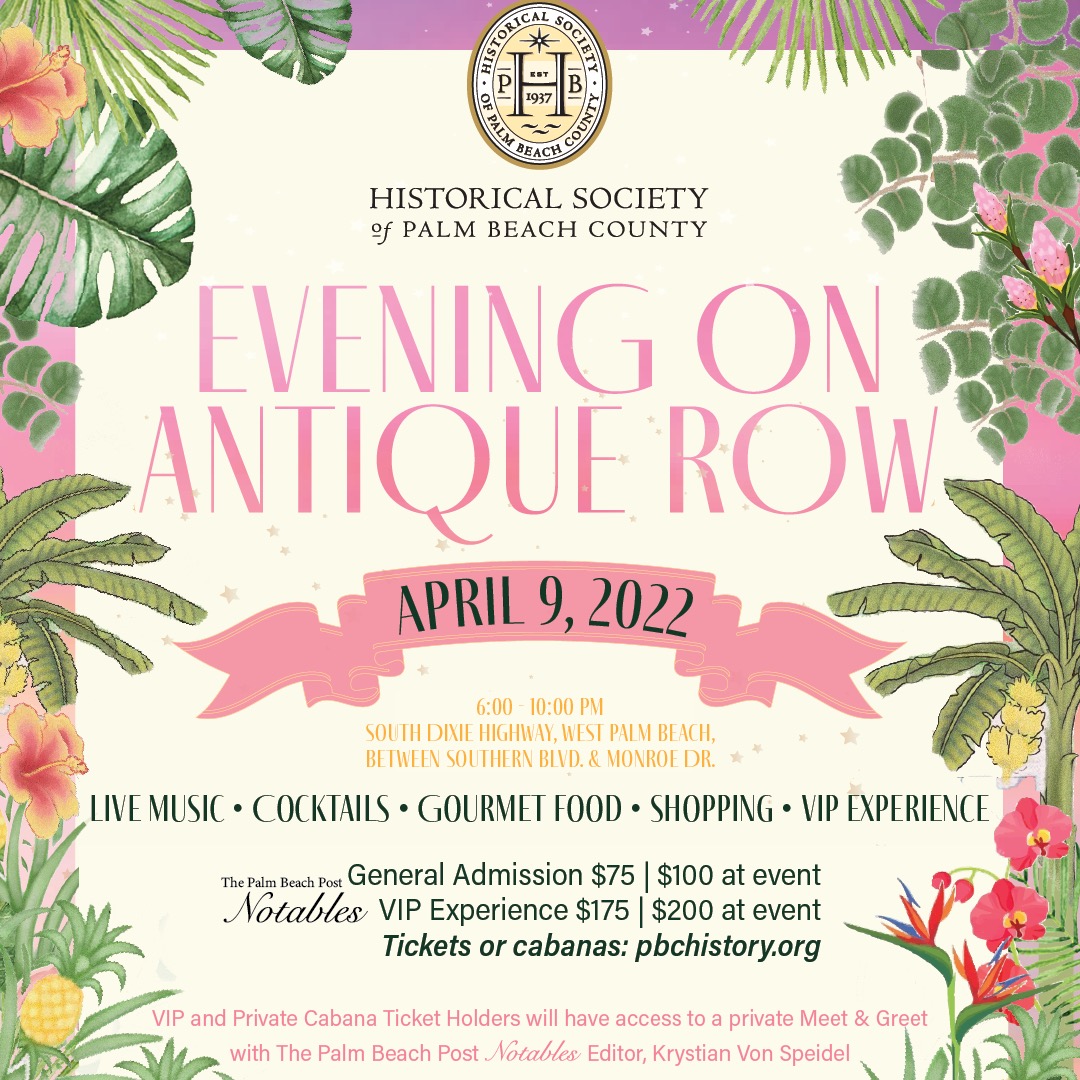 Evening on Antique Row is back!!! An amazing event by @HSPBC highlighting all the charm of our unique Antique Row! Get your tickets at 
pbchistory.org