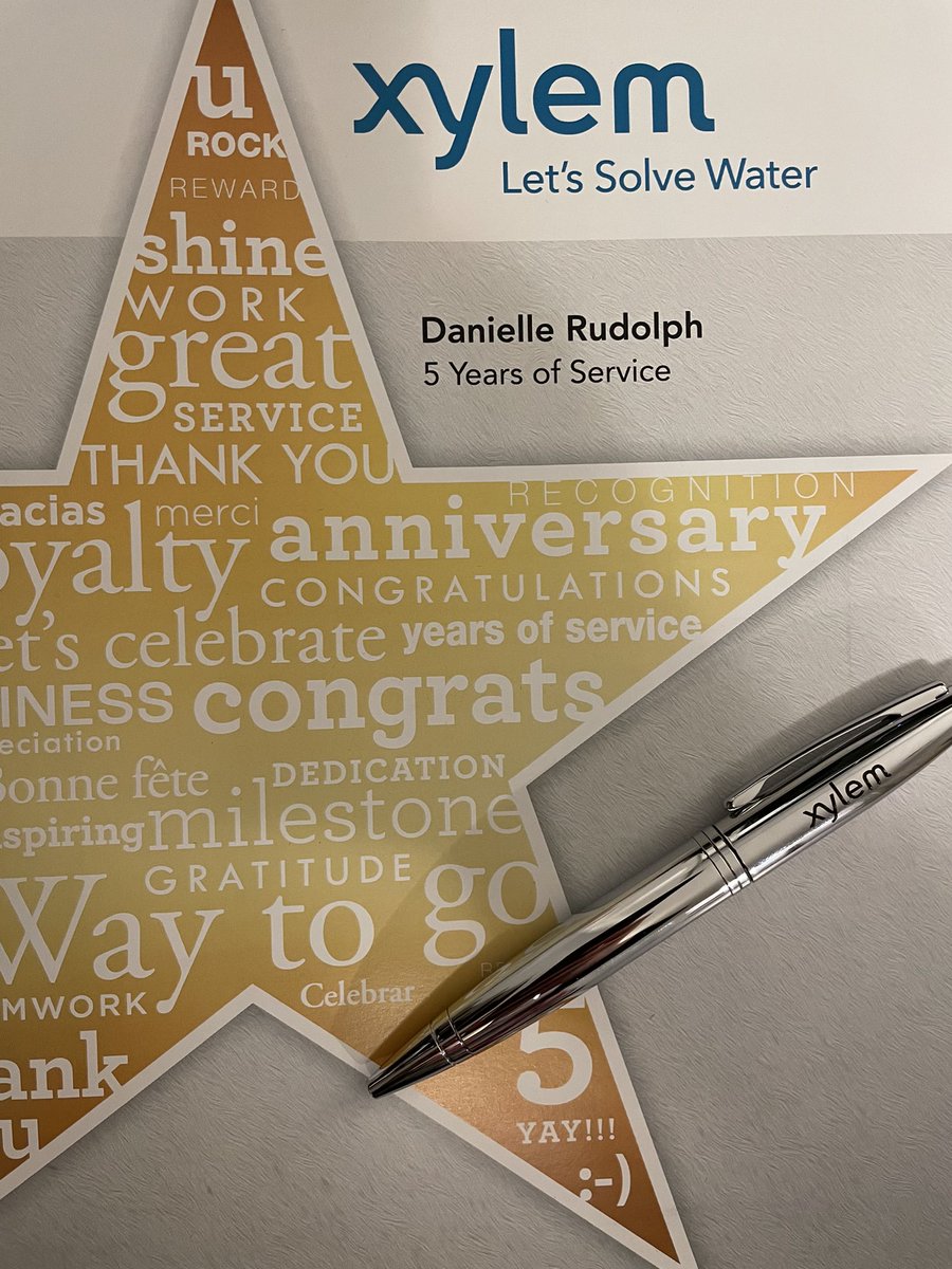 DanielleMktg's tweet photo. Time flies when you’re having fun! 5 years @Xylem!! Love working with colleagues and partners so committed to advancing the smarter use of #water! #letsolvewater https://t.co/hYY9OLvP9C