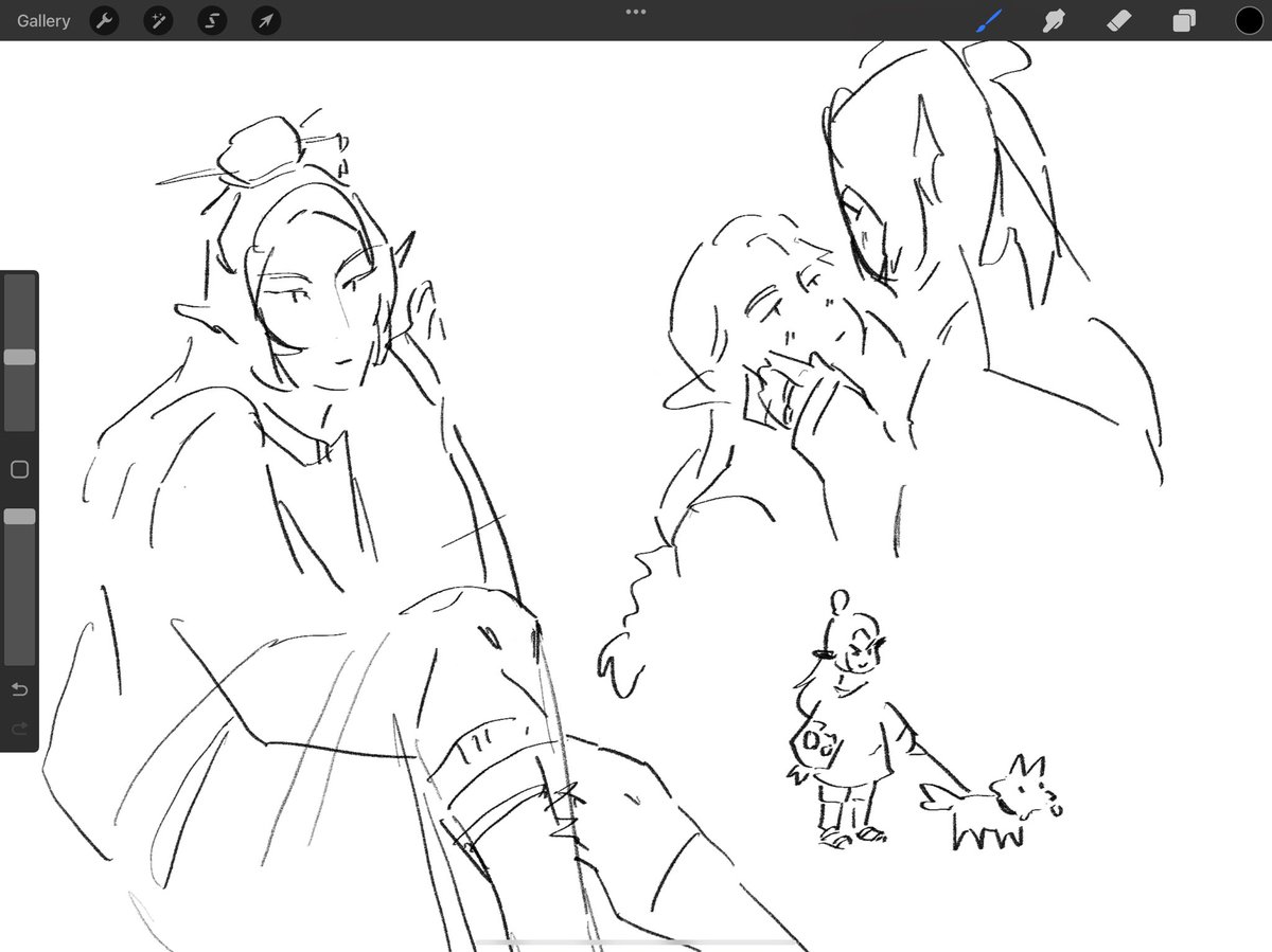 I wanted to do more modern midna ft sheik doodles the other day but I got distracted