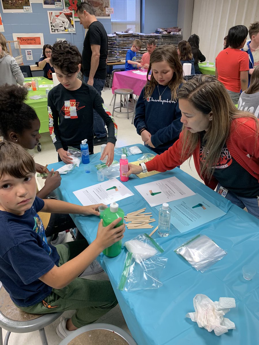 netardus's tweet photo. PFE Science Spectacular Night! Students making slime, catapulting marshmallows, stacking cups and making mirror magic! Fun times! @HumbleISD_PFE #gameonforlearning https://t.co/gGpqSkDJz5