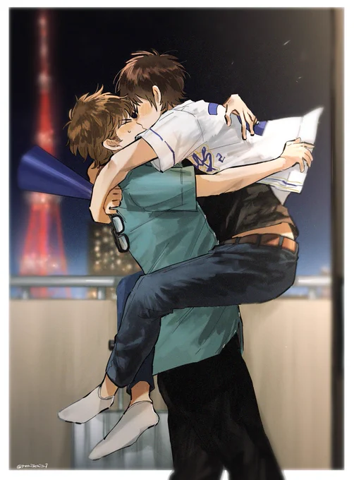 #御沢春のキス祭り
過去絵で雑に便乗するオタクですまん💏2️⃣👓💎💞⚾🐶1️⃣💏 