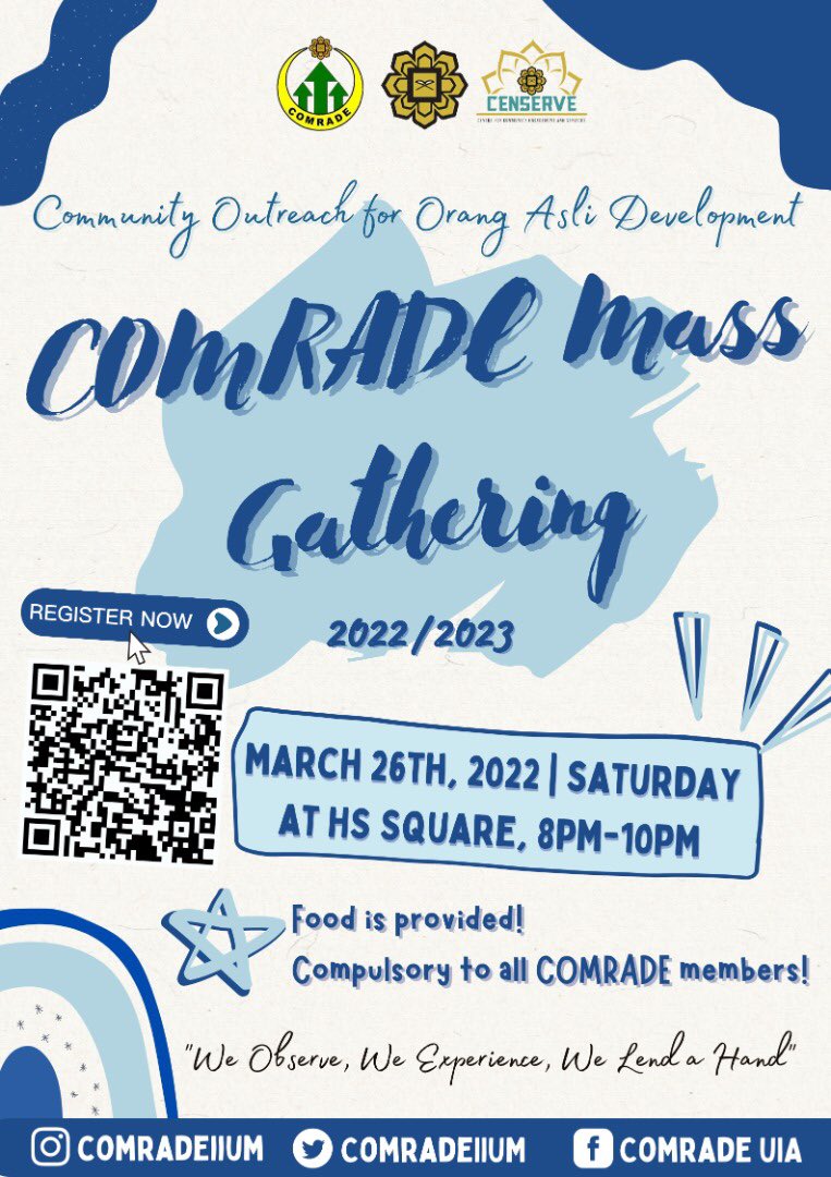 The day is come!!! our first physical meeting for COMRADE members. Don’t forget to come and join us, we have fun games awaits🤩