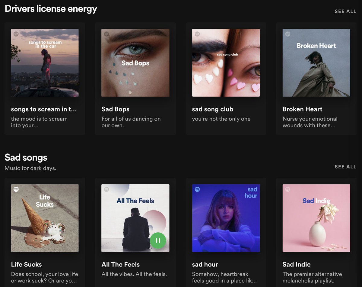I thought I was okay until I looked at all of my recommended spotify playlists